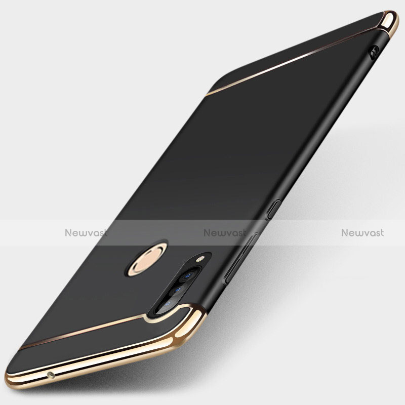 Luxury Metal Frame and Plastic Back Cover Case T01 for Huawei P30 Lite XL Black