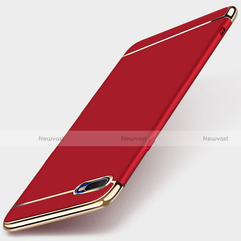 Luxury Metal Frame and Plastic Back Cover Case T01 for Oppo R15X Red