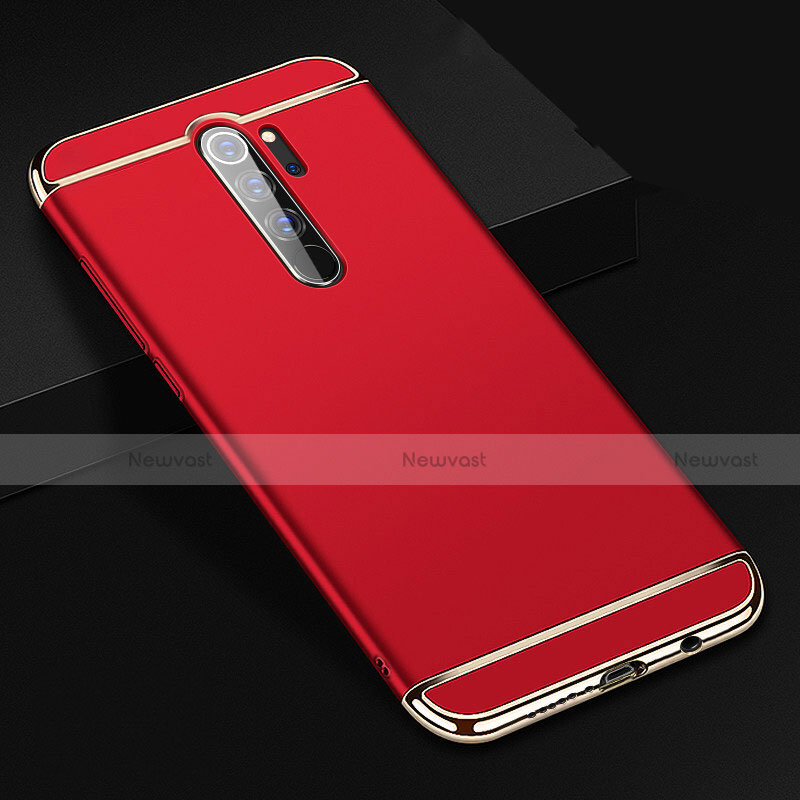 Luxury Metal Frame and Plastic Back Cover Case T01 for Xiaomi Redmi Note 8 Pro Red