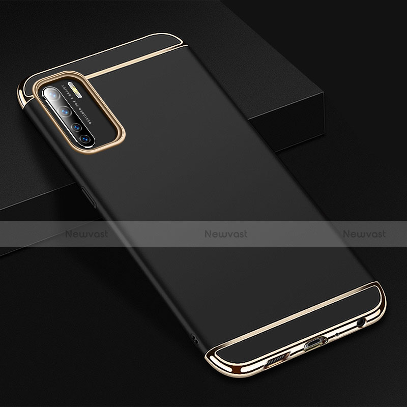 Luxury Metal Frame and Plastic Back Cover Case T02 for Oppo A91 Black