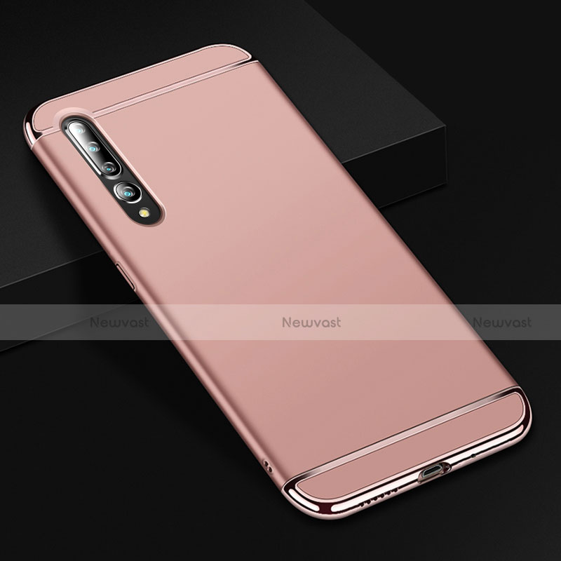 Luxury Metal Frame and Plastic Back Cover Case T02 for Xiaomi Mi 10 Pro Rose Gold