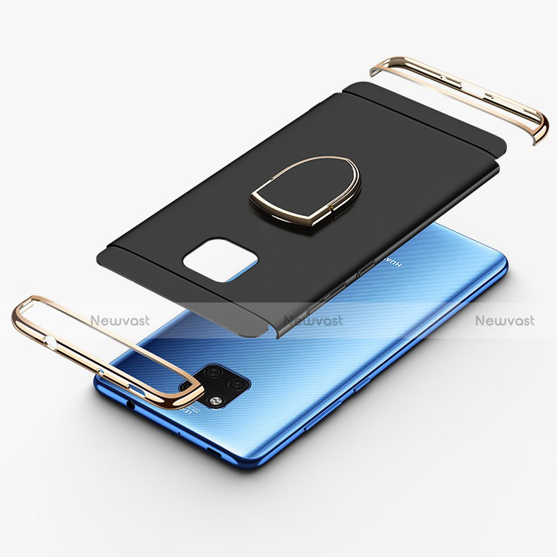 Luxury Metal Frame and Plastic Back Cover Case with Finger Ring Stand A01 for Huawei Mate 20 Pro