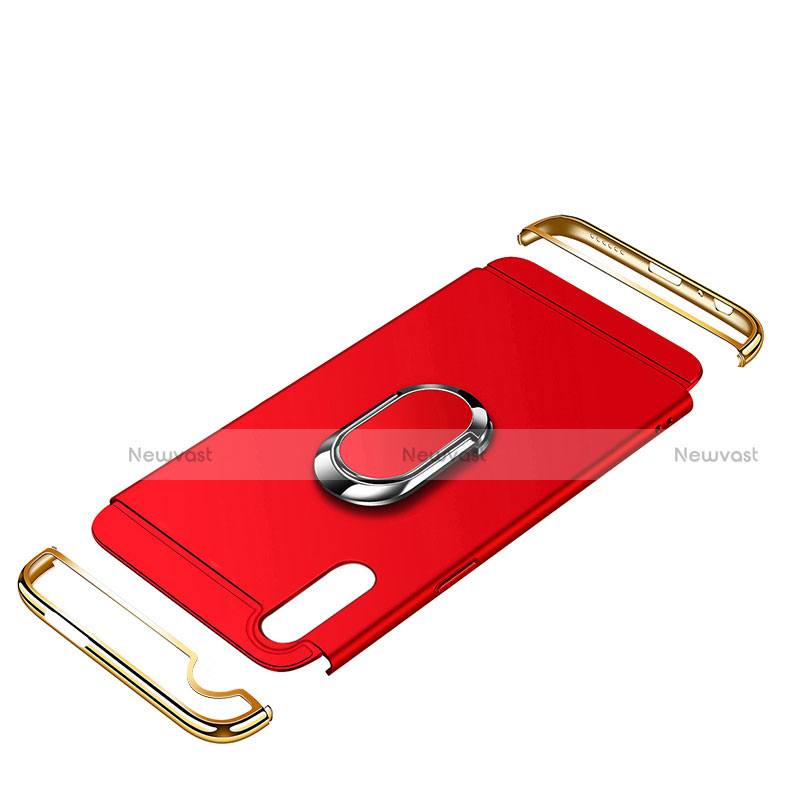 Luxury Metal Frame and Plastic Back Cover Case with Finger Ring Stand A01 for Huawei P Smart Z (2019)