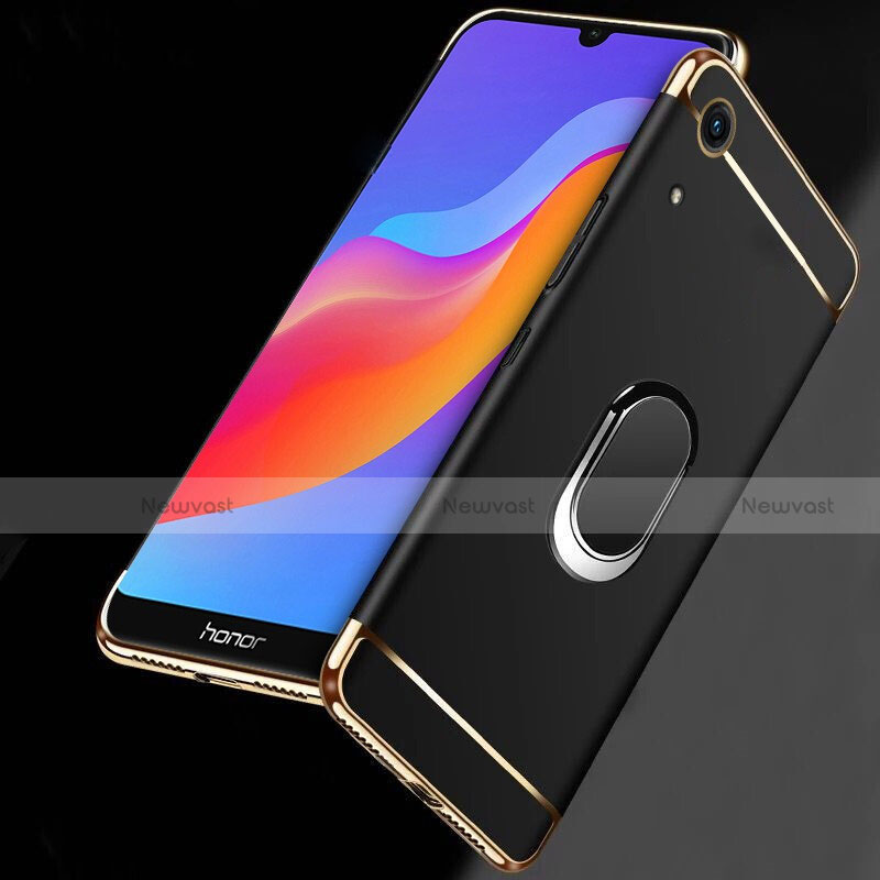 Luxury Metal Frame and Plastic Back Cover Case with Finger Ring Stand A01 for Huawei Y6 (2019)