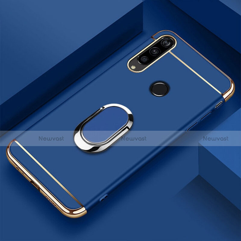 Luxury Metal Frame and Plastic Back Cover Case with Finger Ring Stand T01 for Huawei Honor 20 Lite