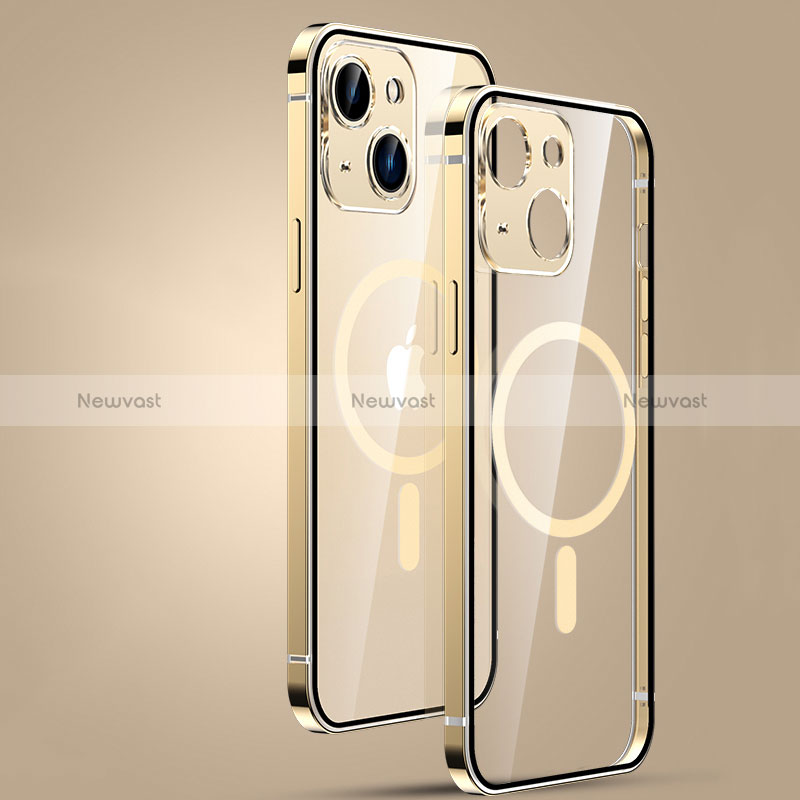 Luxury Metal Frame and Plastic Back Cover Case with Mag-Safe Magnetic JL3 for Apple iPhone 14