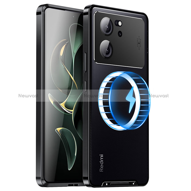 Luxury Metal Frame and Plastic Back Cover Case with Mag-Safe Magnetic LK1 for Xiaomi Mi 13T 5G