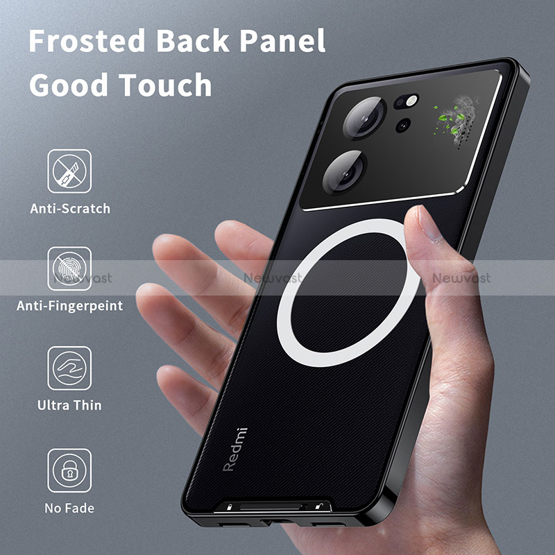 Luxury Metal Frame and Plastic Back Cover Case with Mag-Safe Magnetic LK1 for Xiaomi Mi 13T 5G