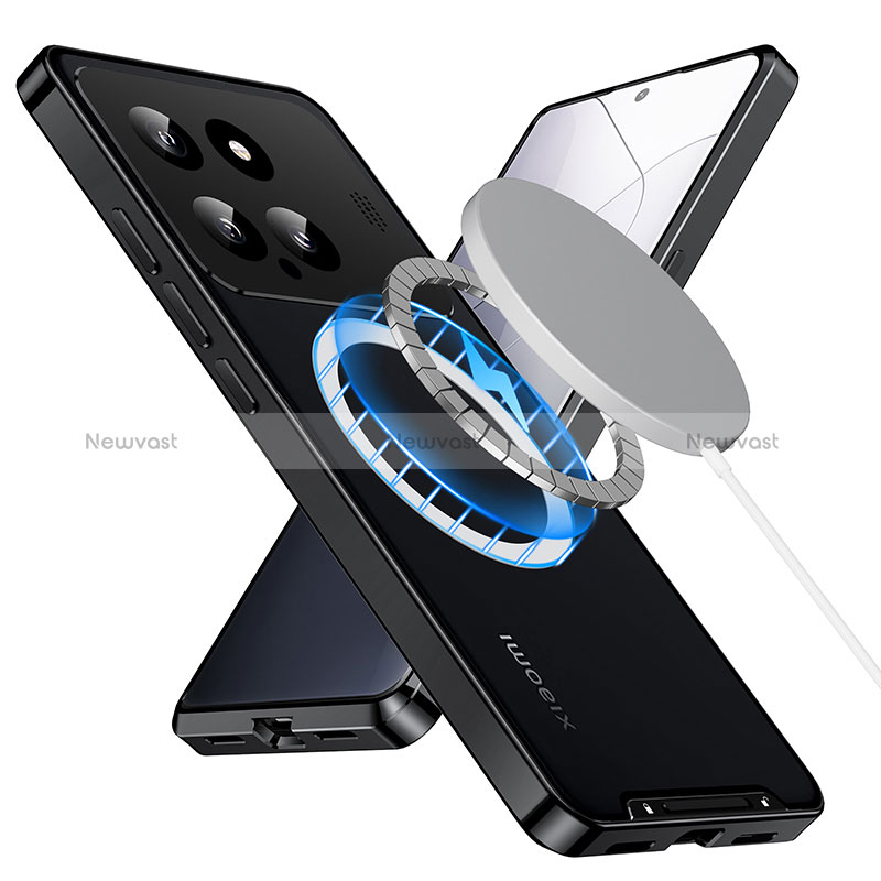 Luxury Metal Frame and Plastic Back Cover Case with Mag-Safe Magnetic LK1 for Xiaomi Mi 14 Pro 5G