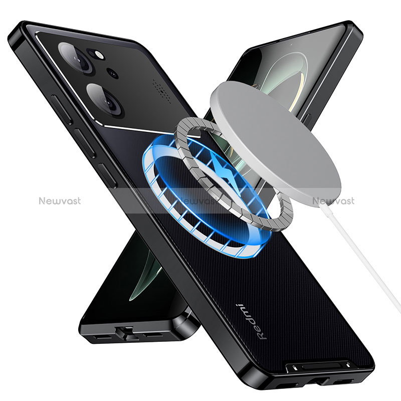 Luxury Metal Frame and Plastic Back Cover Case with Mag-Safe Magnetic LK1 for Xiaomi Redmi K60 Ultra 5G