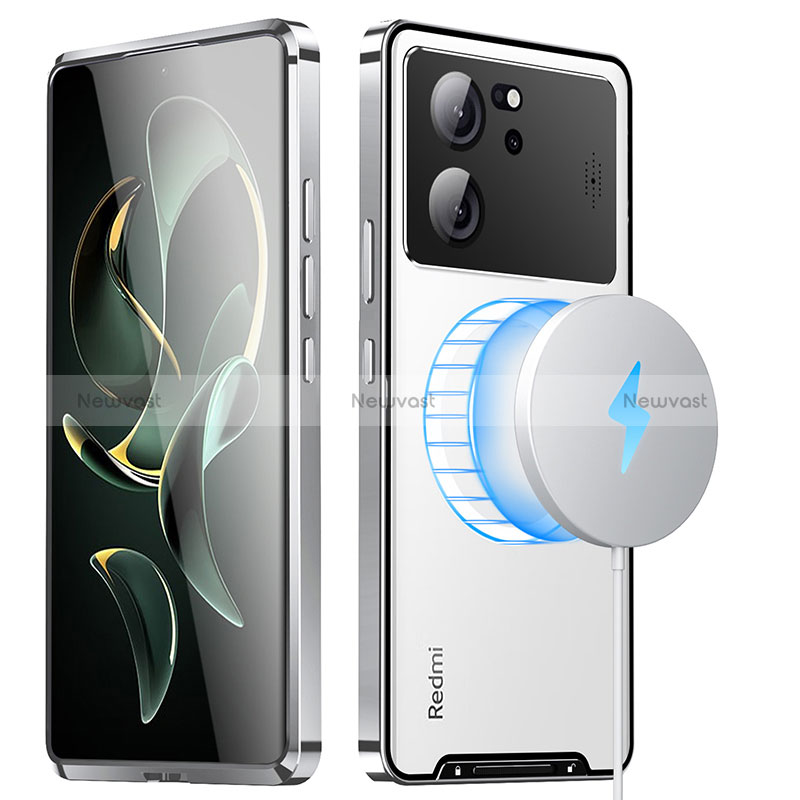 Luxury Metal Frame and Plastic Back Cover Case with Mag-Safe Magnetic LK1 for Xiaomi Redmi K60 Ultra 5G