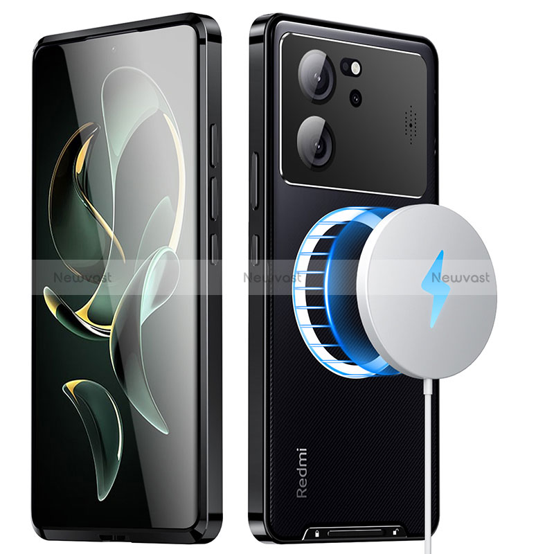 Luxury Metal Frame and Plastic Back Cover Case with Mag-Safe Magnetic LK1 for Xiaomi Redmi K60 Ultra 5G