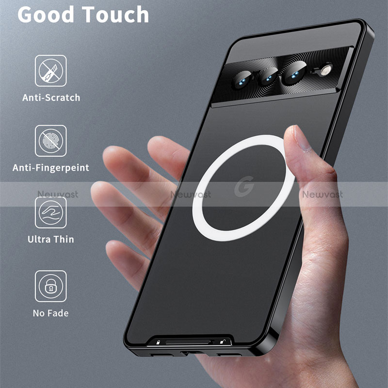 Luxury Metal Frame and Plastic Back Cover Case with Mag-Safe Magnetic LK2 for Google Pixel 7 Pro 5G