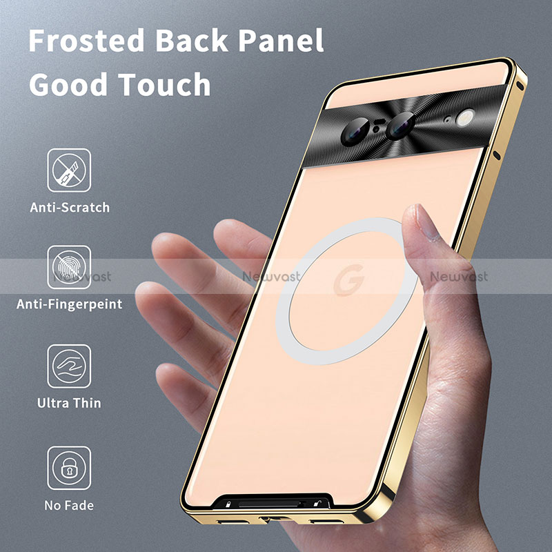 Luxury Metal Frame and Plastic Back Cover Case with Mag-Safe Magnetic LK2 for Google Pixel 8 5G
