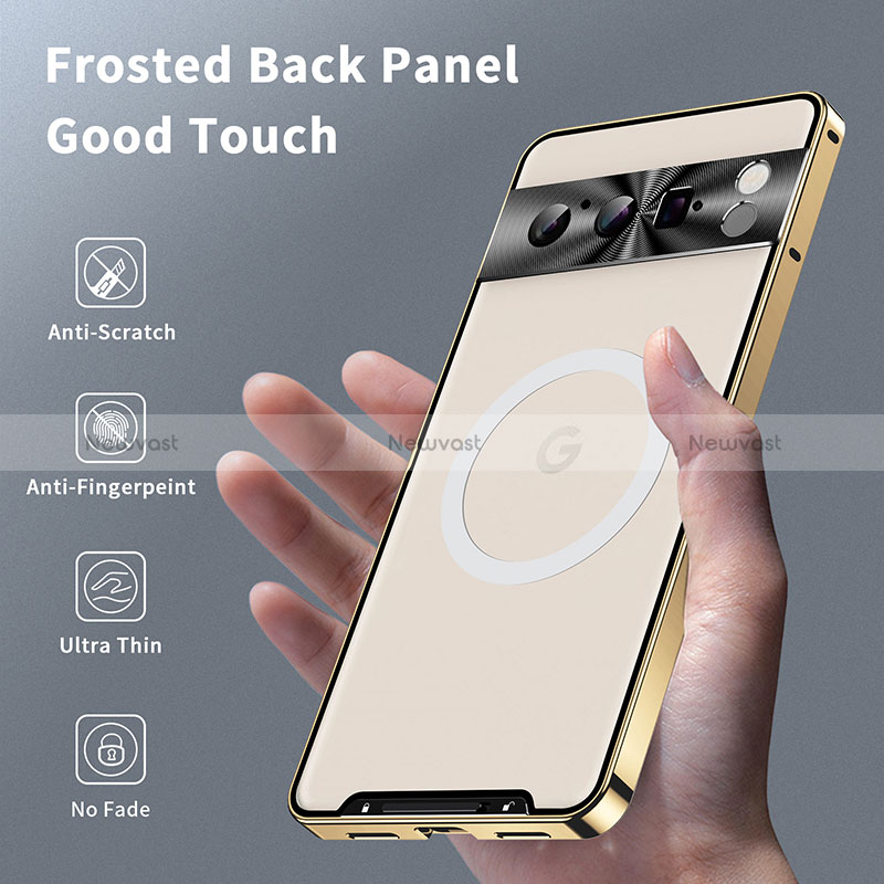 Luxury Metal Frame and Plastic Back Cover Case with Mag-Safe Magnetic LK2 for Google Pixel 8 Pro 5G