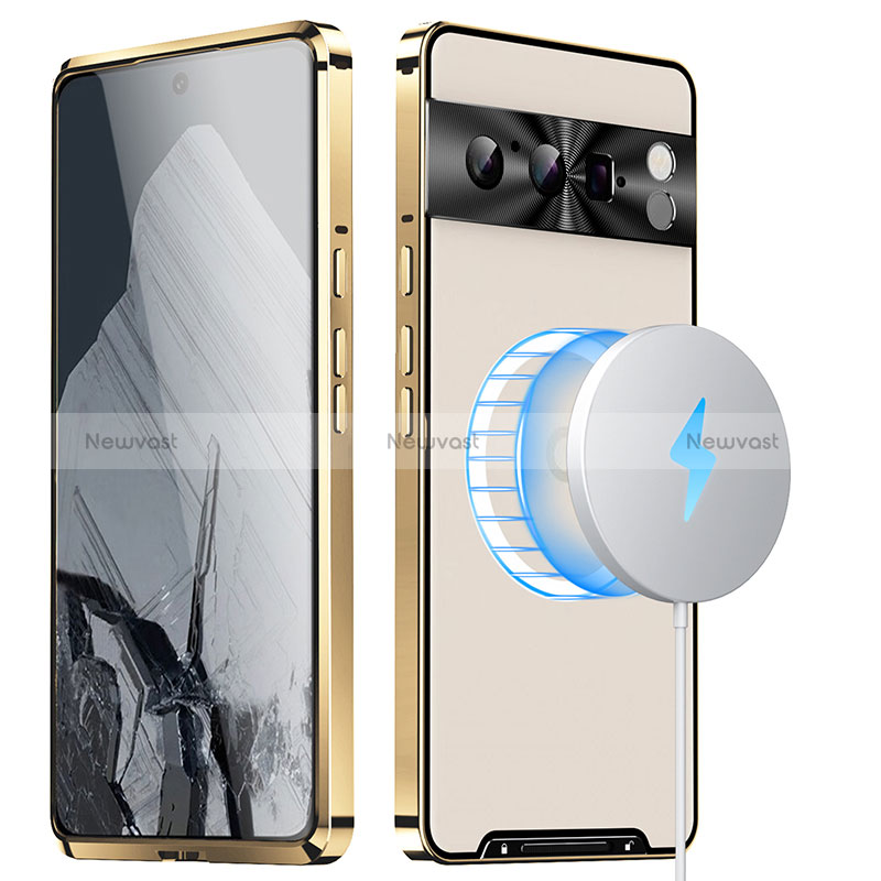 Luxury Metal Frame and Plastic Back Cover Case with Mag-Safe Magnetic LK2 for Google Pixel 8 Pro 5G