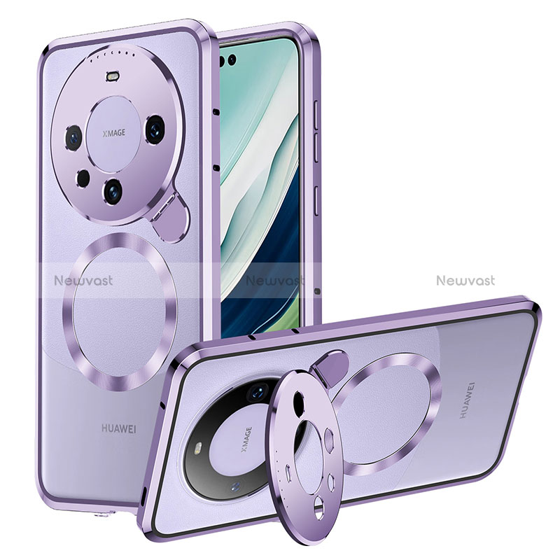 Luxury Metal Frame and Plastic Back Cover Case with Mag-Safe Magnetic LK2 for Huawei Mate 60 Pro