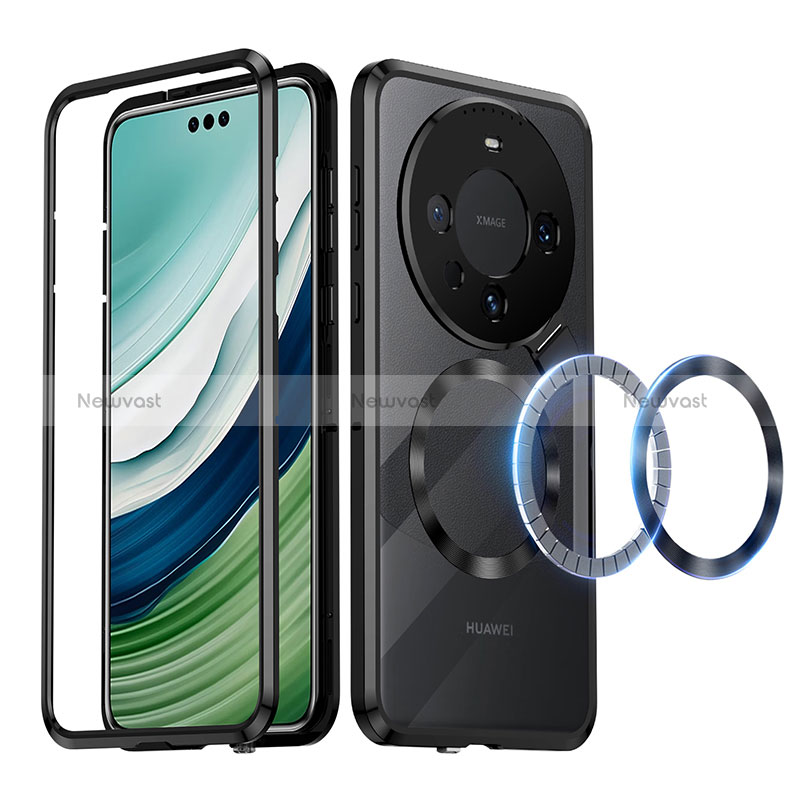 Luxury Metal Frame and Plastic Back Cover Case with Mag-Safe Magnetic LK2 for Huawei Mate 60 Pro