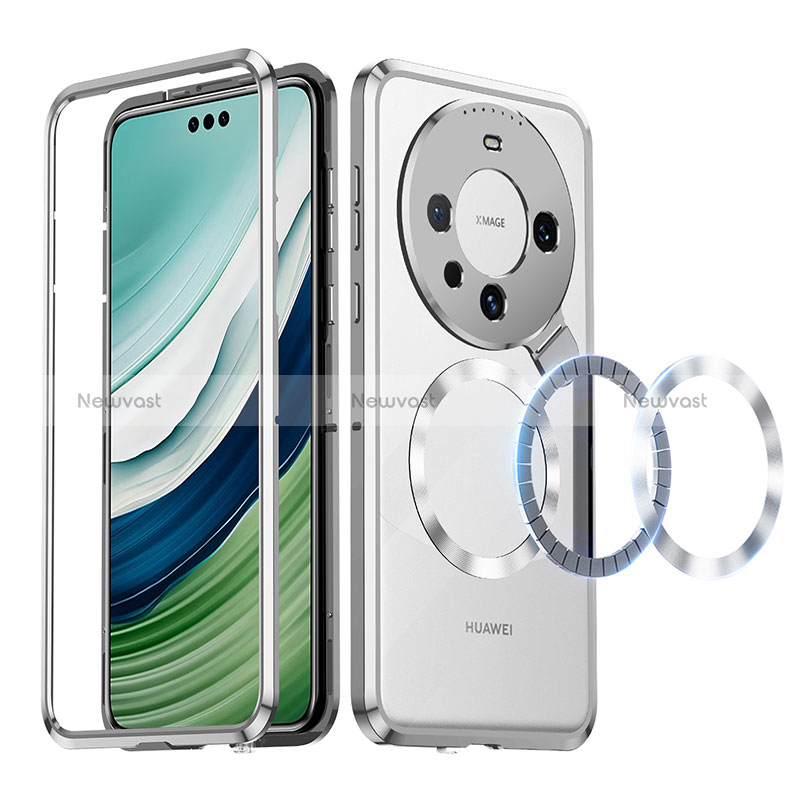 Luxury Metal Frame and Plastic Back Cover Case with Mag-Safe Magnetic LK2 for Huawei Mate 60 Pro+ Plus