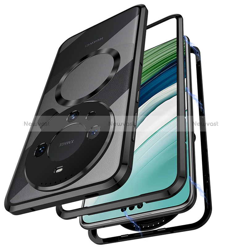 Luxury Metal Frame and Plastic Back Cover Case with Mag-Safe Magnetic LK2 for Huawei Mate 60 Pro+ Plus