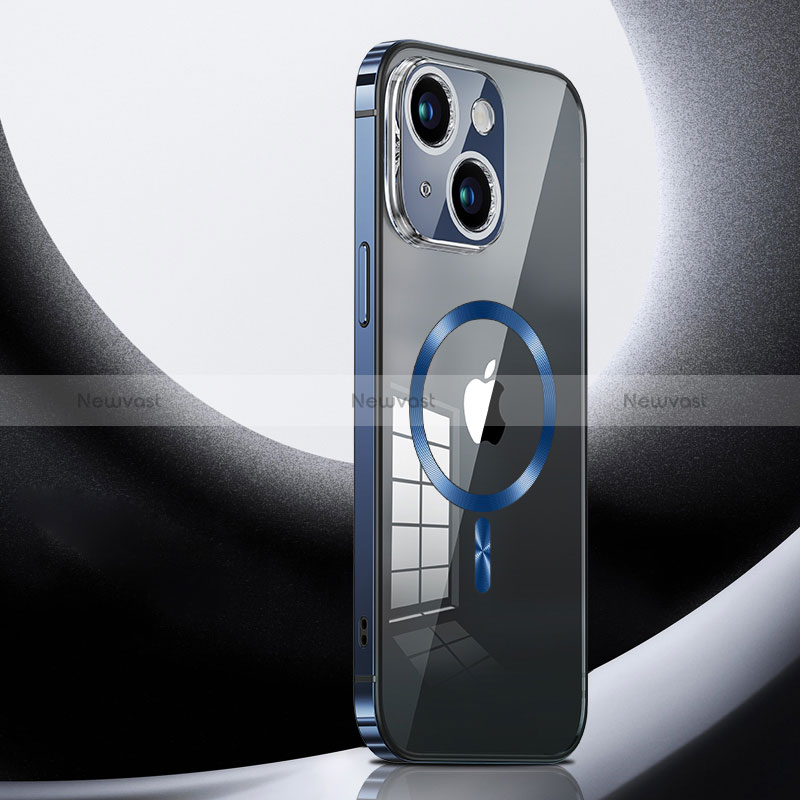 Luxury Metal Frame and Plastic Back Cover Case with Mag-Safe Magnetic LK3 for Apple iPhone 13