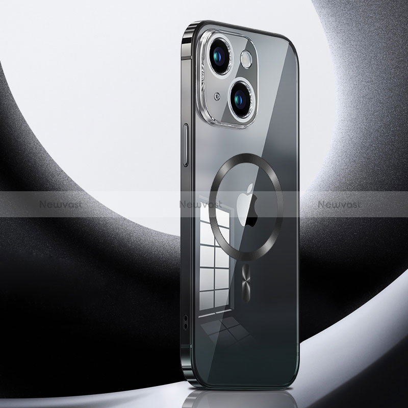 Luxury Metal Frame and Plastic Back Cover Case with Mag-Safe Magnetic LK3 for Apple iPhone 13