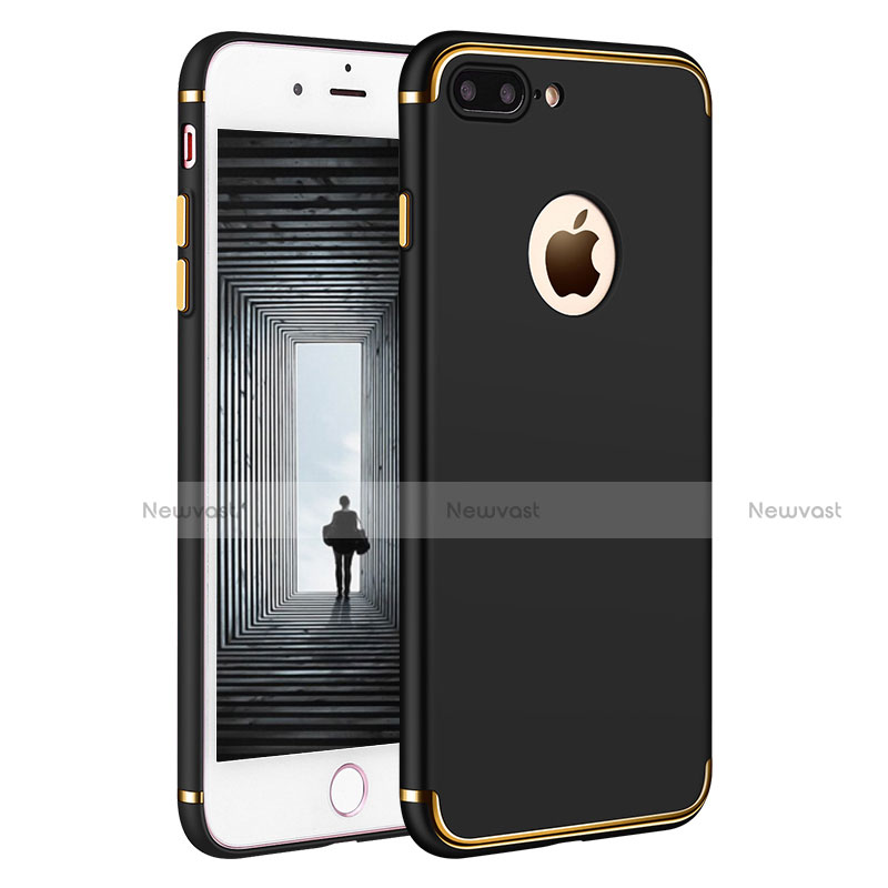 Luxury Metal Frame and Plastic Back Cover F02 for Apple iPhone 7 Plus Black