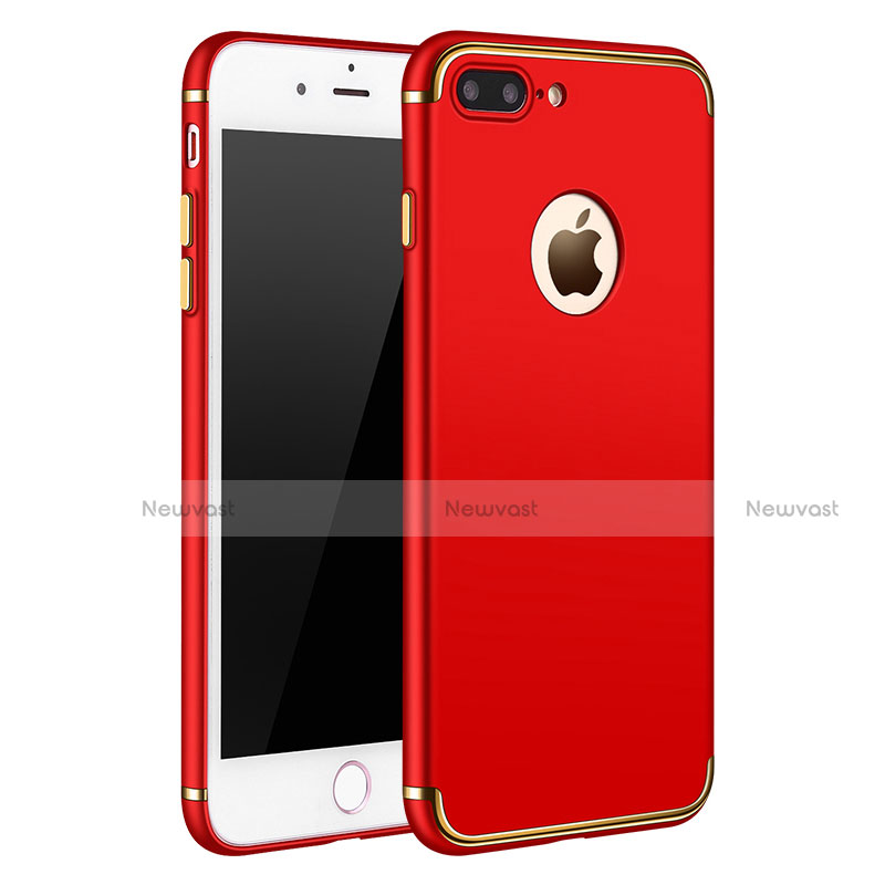 Luxury Metal Frame and Plastic Back Cover F02 for Apple iPhone 7 Plus Red