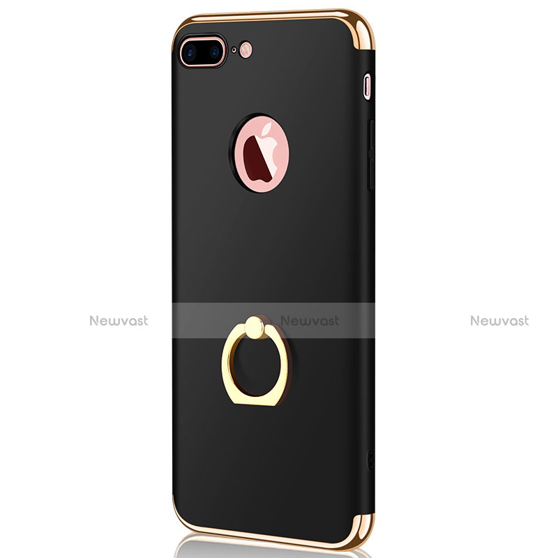 Luxury Metal Frame and Plastic Back Cover F04 for Apple iPhone 7 Plus Black