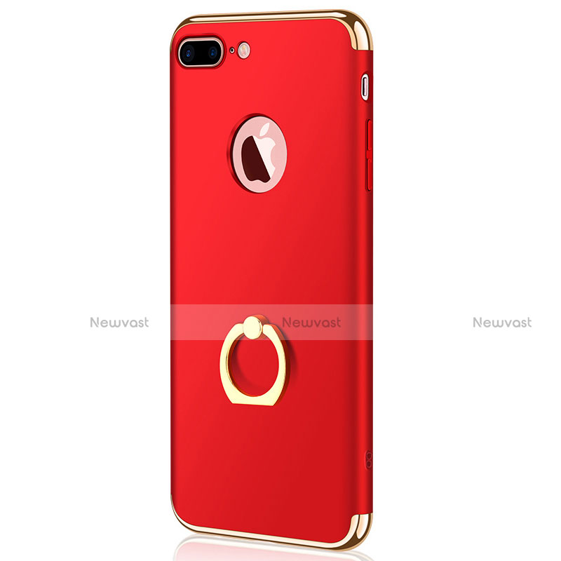 Luxury Metal Frame and Plastic Back Cover F04 for Apple iPhone 7 Plus Red