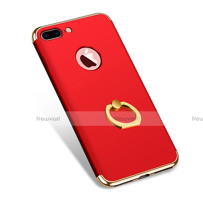 Luxury Metal Frame and Plastic Back Cover F04 for Apple iPhone 7 Plus Red