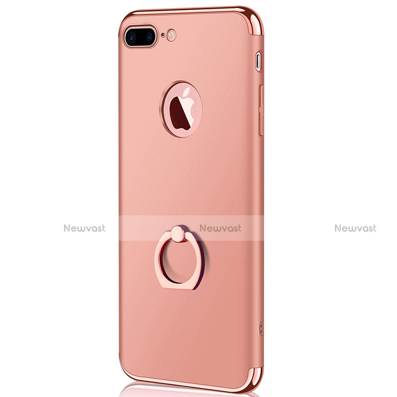 Luxury Metal Frame and Plastic Back Cover F04 for Apple iPhone 7 Plus Rose Gold