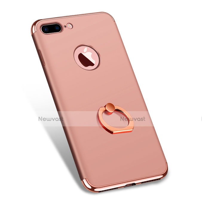 Luxury Metal Frame and Plastic Back Cover F04 for Apple iPhone 7 Plus Rose Gold