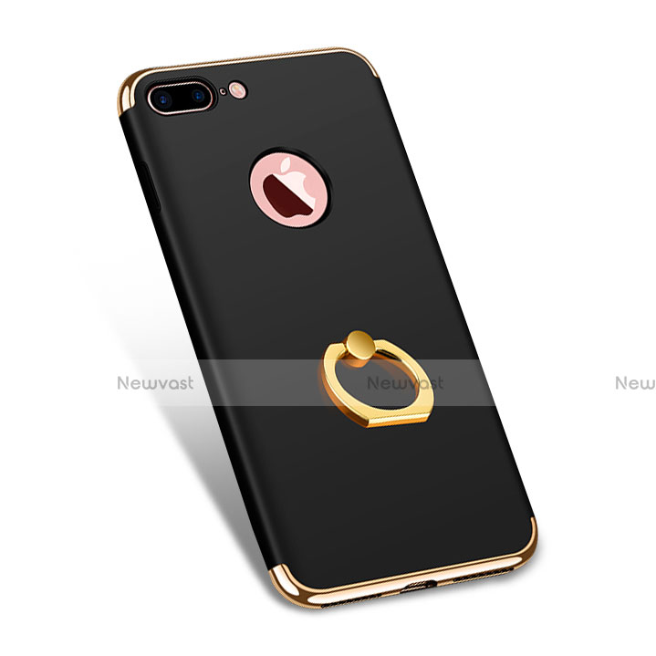 Luxury Metal Frame and Plastic Back Cover F04 for Apple iPhone 8 Plus Black