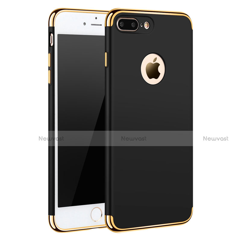 Luxury Metal Frame and Plastic Back Cover F05 for Apple iPhone 7 Plus Black