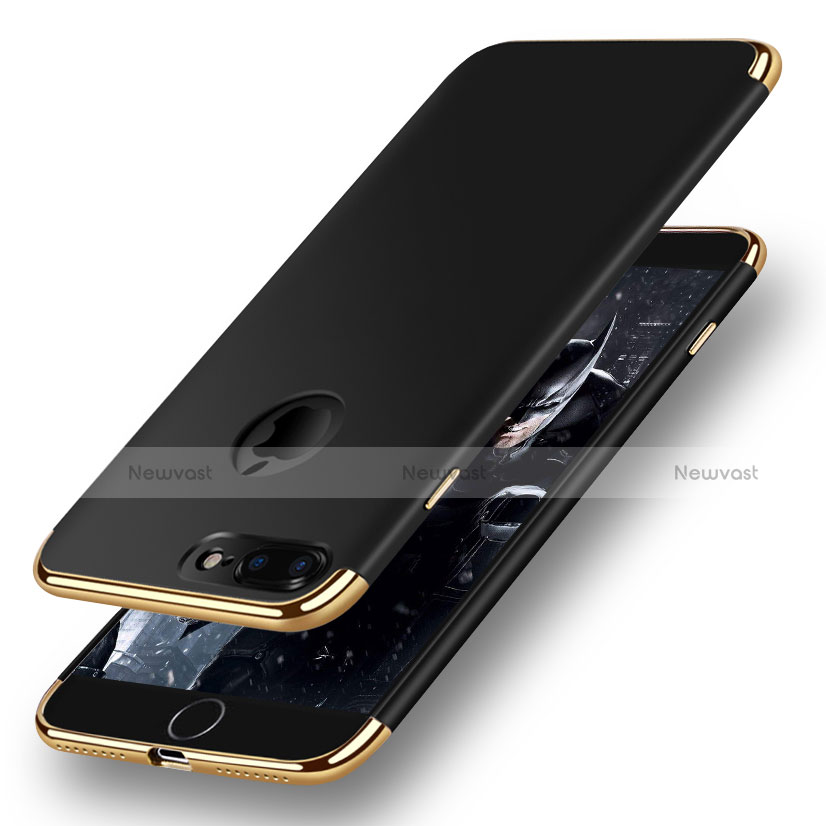 Luxury Metal Frame and Plastic Back Cover F05 for Apple iPhone 7 Plus Black