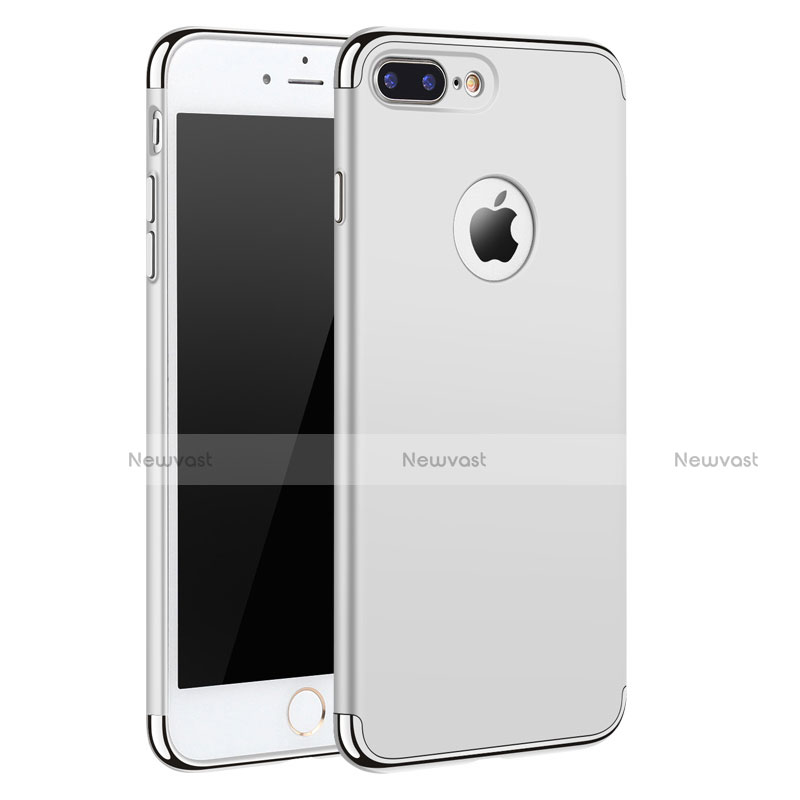 Luxury Metal Frame and Plastic Back Cover F05 for Apple iPhone 7 Plus White