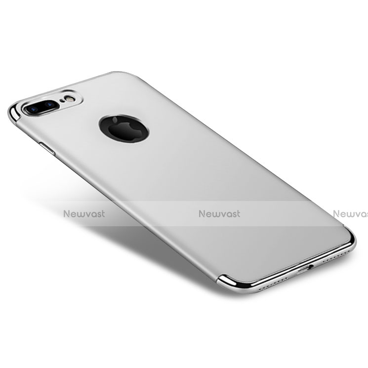 Luxury Metal Frame and Plastic Back Cover F05 for Apple iPhone 7 Plus White