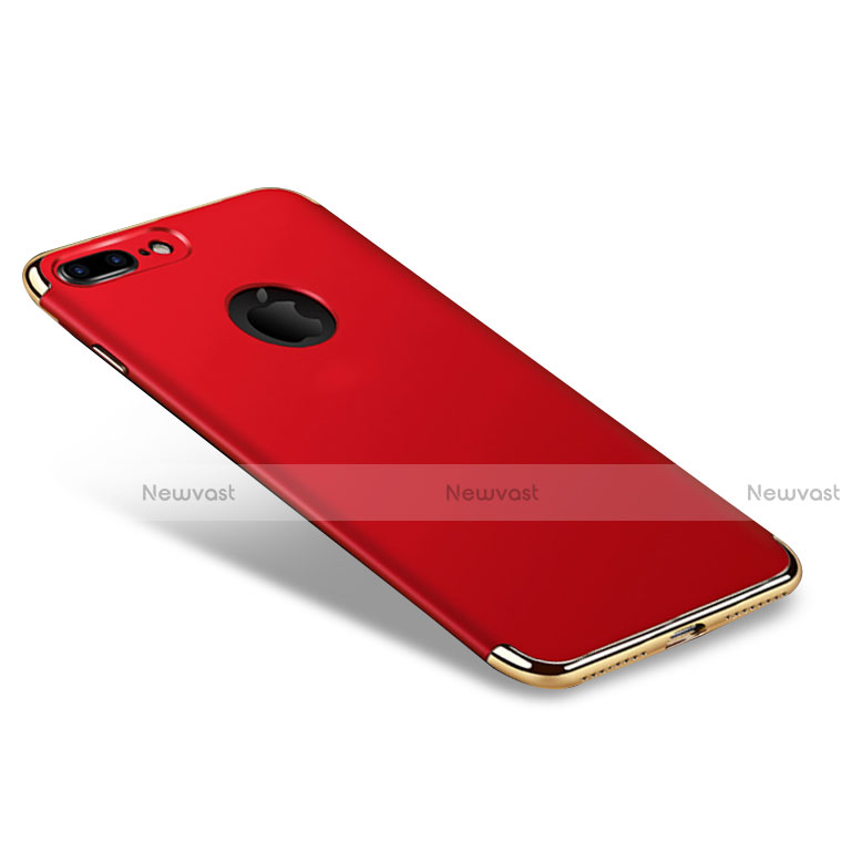 Luxury Metal Frame and Plastic Back Cover F05 for Apple iPhone 8 Plus Red