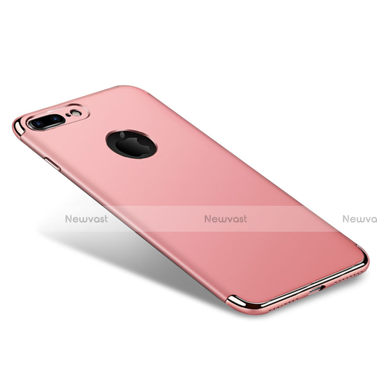 Luxury Metal Frame and Plastic Back Cover F05 for Apple iPhone 8 Plus Rose Gold