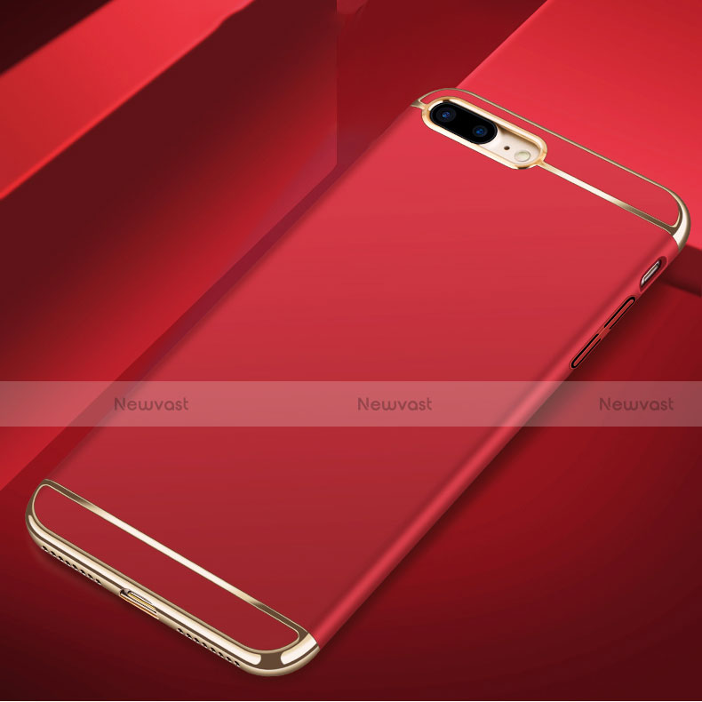 Luxury Metal Frame and Plastic Back Cover F06 for Apple iPhone 7 Plus Red