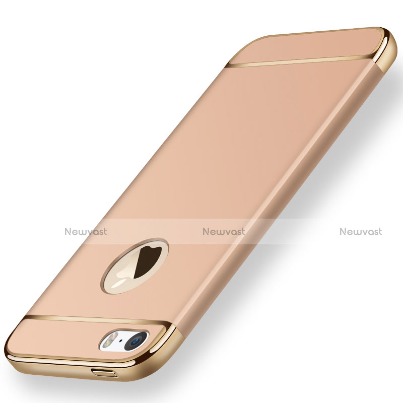 Luxury Metal Frame and Plastic Back Cover for Apple iPhone 5 Gold