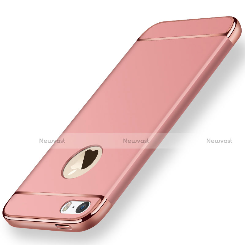 Luxury Metal Frame and Plastic Back Cover for Apple iPhone 5 Rose Gold