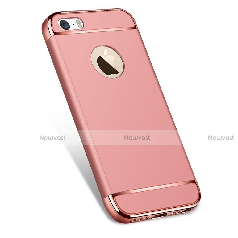 Luxury Metal Frame and Plastic Back Cover for Apple iPhone 5 Rose Gold