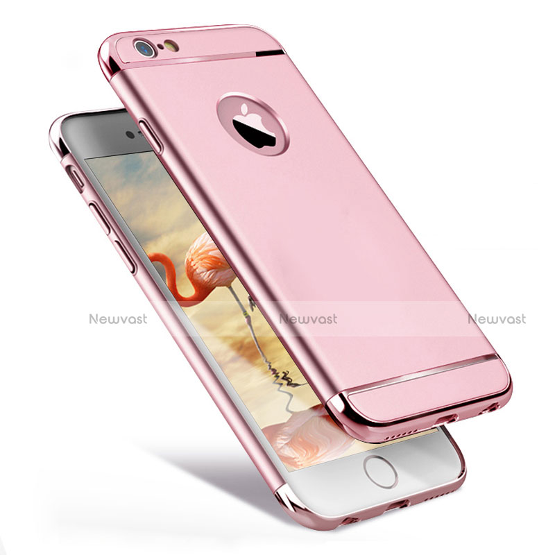 Luxury Metal Frame and Plastic Back Cover for Apple iPhone 6 Pink