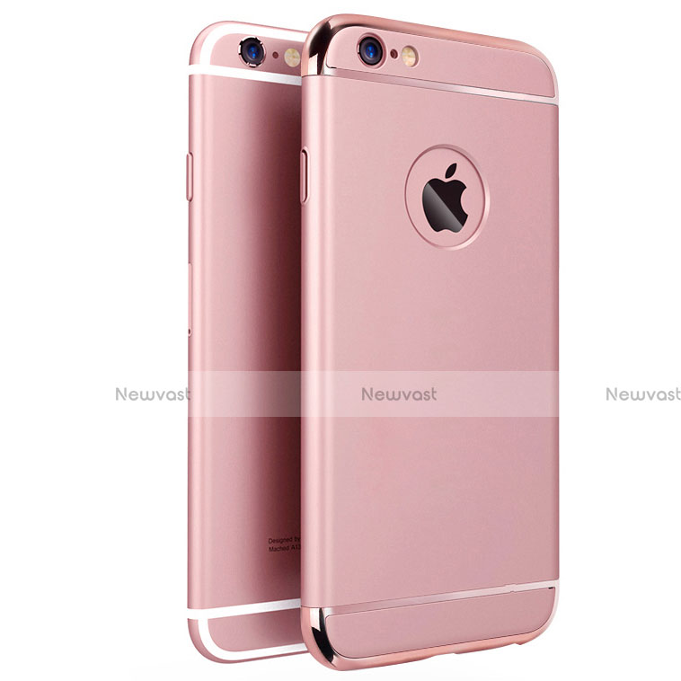 Luxury Metal Frame and Plastic Back Cover for Apple iPhone 6 Pink