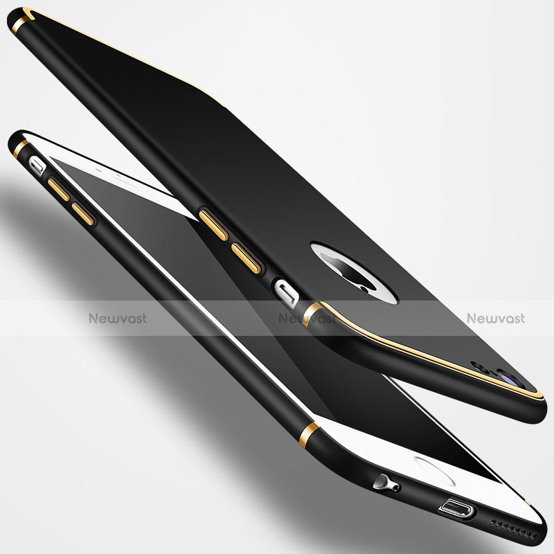 Luxury Metal Frame and Plastic Back Cover for Apple iPhone 6 Plus Black