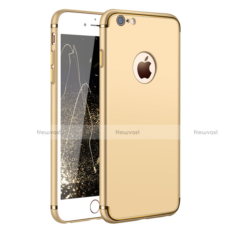 Luxury Metal Frame and Plastic Back Cover for Apple iPhone 6 Plus Gold