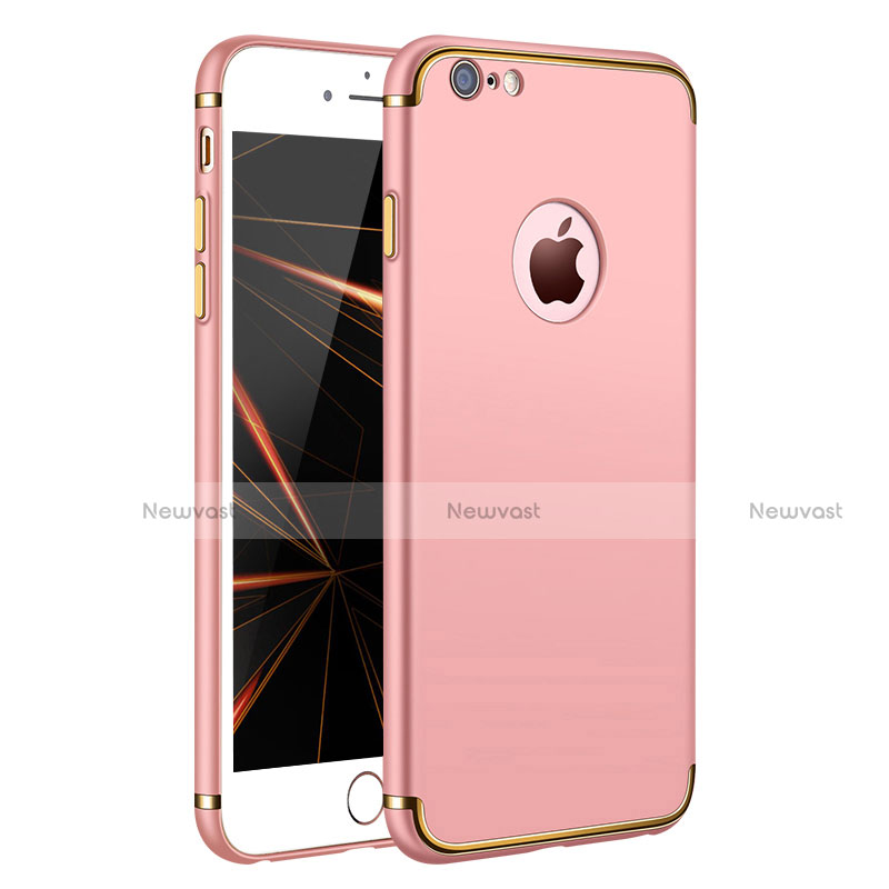 Luxury Metal Frame and Plastic Back Cover for Apple iPhone 6 Plus Rose Gold