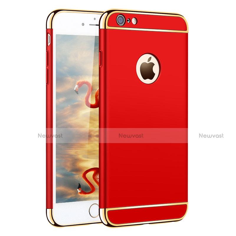 Luxury Metal Frame and Plastic Back Cover for Apple iPhone 6 Red